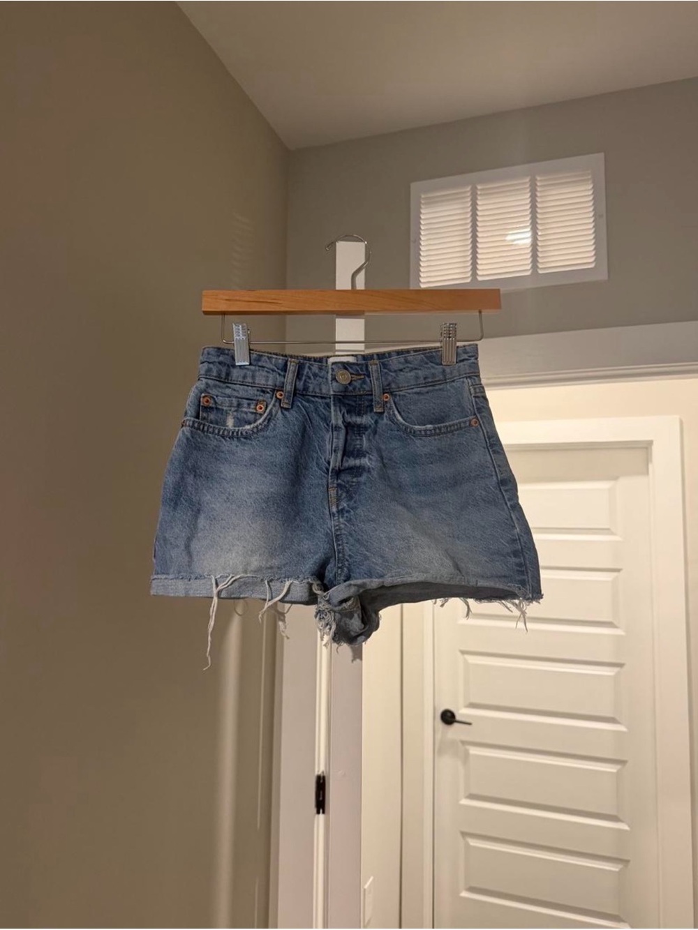 BDG Urban Outfitters Light Wash Distressed Denim Shorts